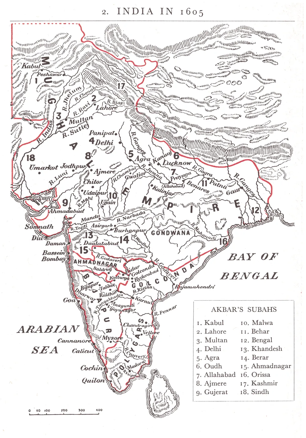 India in 1605